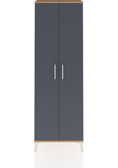 Arges Dolap Tek Raflı 2 Kapaklı Tek Askılı 60x30x182 Çam-antr... Çam