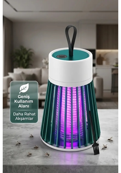 Şarjlı Sineksavar Lamba Mor Işıklı Tek Tuşlu Kullanışlı Koruyucu Gövdeli Ürün Modeli