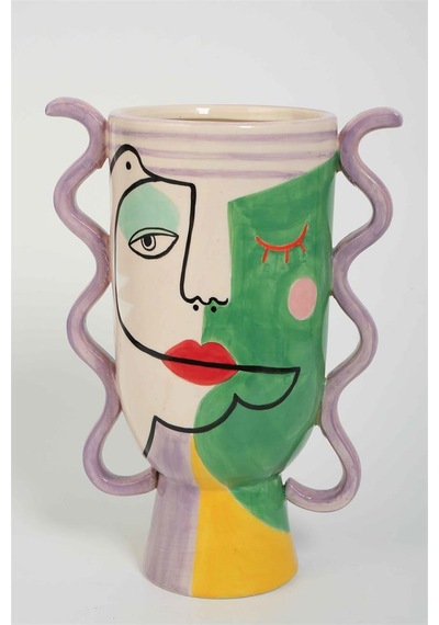Vitale Seramik Picasso Vazo 22.5 14 31 Cm Ak.kd0084 Renkli