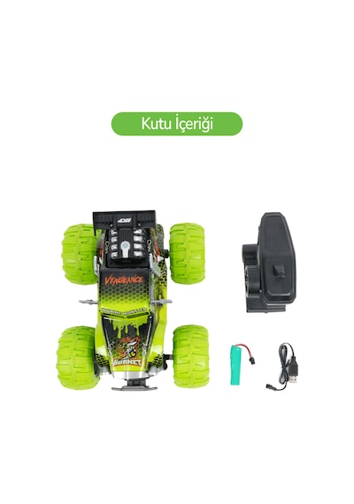 Şarjlı 2.4g Işıklı Buharlı Off-road Kamyon Yeşil Rq3049