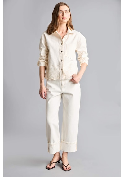 Defacto Regular Fıt Gömlek Yaka Gabardin Blazer Ceket H2578ax26smer225 Ekru-er225