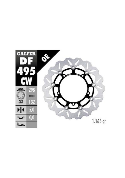 Yamaha Tracer 9 Gt Ön Fren Diski 298 Mm 2021 Sonrası Galfer Dalgalı Hareketli Aluminyum Disk