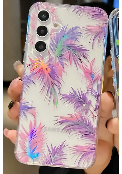 Samsung Galaxy Uyumlu S25 Plus Kılıf Solmayan Imd Baskı Desenli, Şeffaf Tpu+pc Botanik Kapak