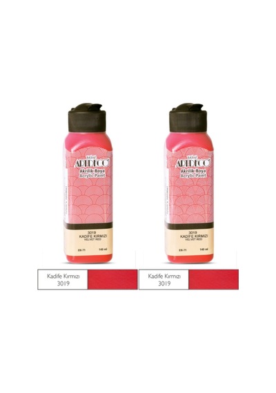 2 Li Akrilik Boya 140 Ml Renk Seçmeli Canlı Ve Pastel 3019 - Kadife Kırmızı