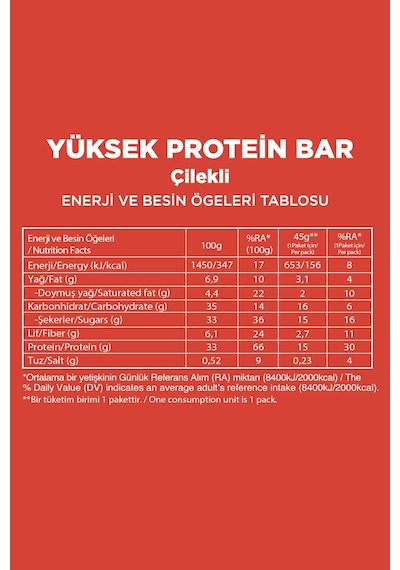 Fellas Yüksek Protein Bar Deneme Paketi X 5 Adet