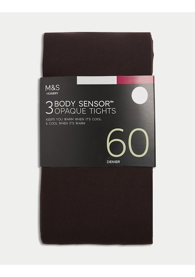 Marks & Spencer 3'lü Body Sensor:trade Mark: 60 Denye Külotlu Çorap Seti Kahverengi