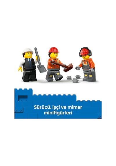 LEGO® City Beton Mikseri 60478 - 7 Yaş ve Üzeri Çocuklar İçin Minifigür İçeren Yaratıcı Oyuncak Yapım Seti (371 Parça)