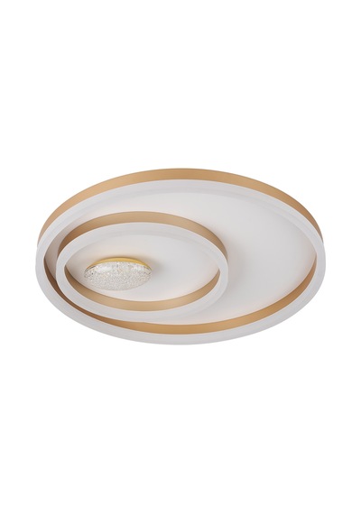 Lumix 50'lik 96 Watt Yuvarlak Gold Plafonyer Led Avize Çok Renkli