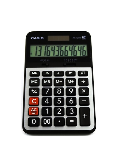Casio Ax-120 B/S Hesap Makinesi 12 Hane