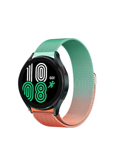 Newface Watch 22mm Metal Mıknatıslı Kordon - Turuncu-yeşil