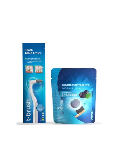 Tbrush Beyazlatıcı ve Diş Silgisi & Beyazlatıcı Aktif Karbonlu Diş Macunu Tableti