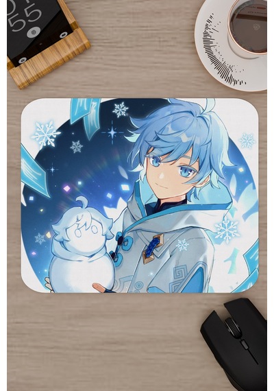 Chongyun Genshin Impact Anime Gacha V2 - 22x18 Gaming Mouse Pad Fare Altlığı