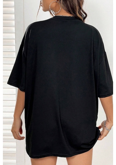 Unisex Energy Baskılı Tasarım Tshirt Siyah