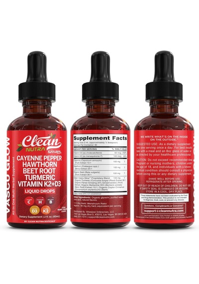 Clean Nutraceuticals Caye.nne Pepper Drops Supplement Liquid + Hawthorn Berry, Vitamin D3 60 Ml Usa Menşeii Dmmedicineden Orijinal