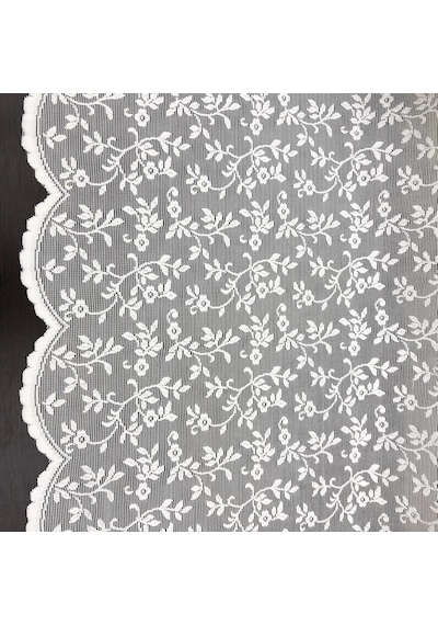 Perdealemi Özel Örme Dokulu Dantel Tül Perde , 100x260, Seyrek Pile, 1/2 Çok Renkli