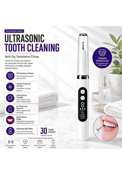 Auhma Amf12 5 Modlu Ultrasonik Diş Tartarı Temizleyici