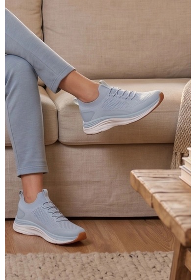 In Step Air-mesh Esnek Örgü Günlük Kadın Spor Ayakkabı - Gri
