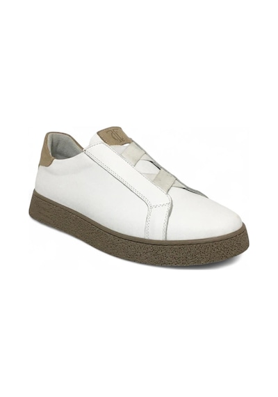 Catelli %100 Deri Tam Ortopedik Yumuşak İç Taban Erkek Kışlık Rahat Günlük Lastikli Sneaker Ayakkabı 40-44 Beyaz