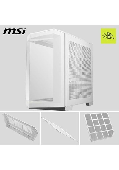 Msı Mag Pano 100r Pz Whıte Temperli Cam 3x120mm 1x120mm Argb Fan Atx Beyaz Panoramik Gaming Bilgisayar Kasası