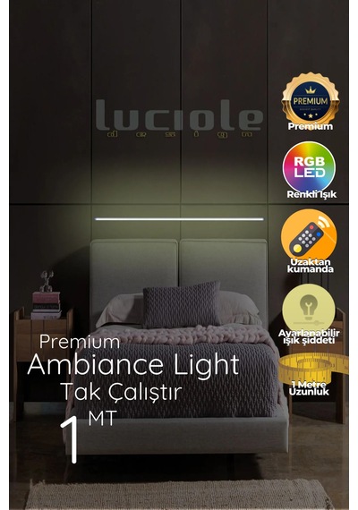 Led Abajur Işık Uzaktan Kumandalı Rgb 4 Animasyon 16 Renk