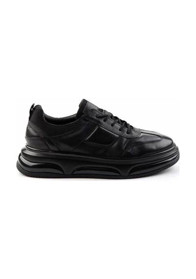 Bambi Siyah Leather Erkek Sneaker E01307257343 Siyah