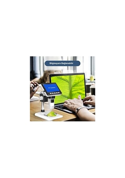 Luve Store 1000x Dijital Mikroskop 4.3 İnç Lcd Ekran 1080p Led Işıklı Usb Bağlantılı Masaüstü Mikroskop