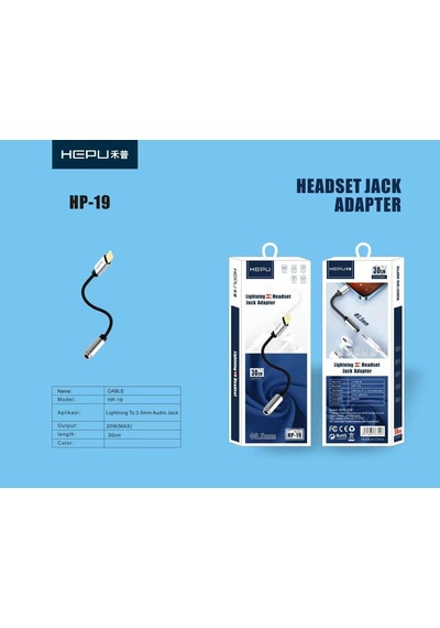 Hepu Hp-19 Apple iPhone Uyumlu - Aux Çevirici Kablo 30cm
