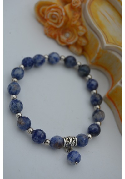 Stoneage Jewellery Sodalit Doğal Taşından Bileklik Çok Renkli