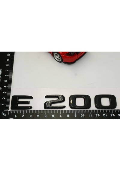 E 200 Bagaj Parlak Siyah ABS 3M 3D Yazı Logo