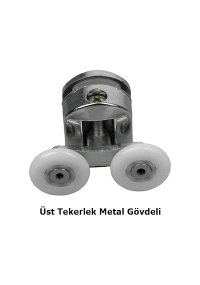 Duşakabin Tekerleği Metal Gövdeli Krom 4 Lü Set Teker Çapı 24 Mm Krom