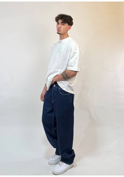 Zaee Star Baskılı Oversize Tişört Beyaz