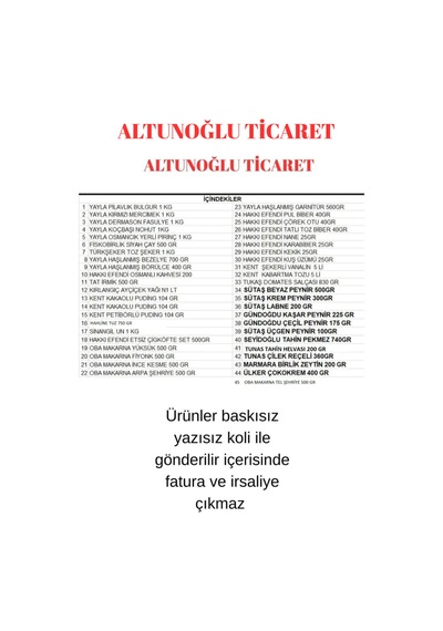 Ramazan Kolisi Erzak Paketi Kahvaltılık Sahur Paketi Mega Koli 45 Parça Ürün