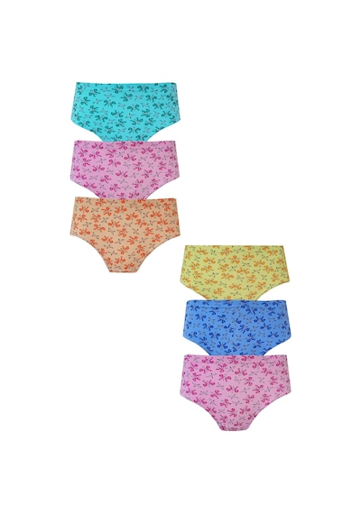 Hepsine Rakip 6lı Seher Kız Çocuk Pamuklu Empirme Slip Külot Karışık