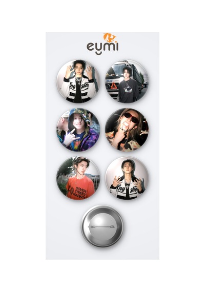 Lngshot Louis Ve Woojin 6'lı Metal Rozet Seti 58mm İğneli Buton Çanta Yaka Rozeti Çok Renkli