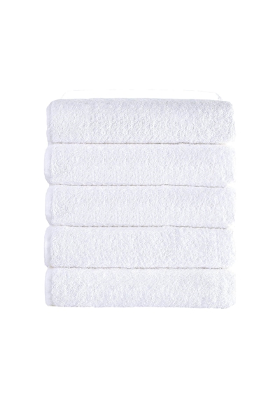5 Li Otel Banyo Havlusu Pamuklu 70x145 Cm Beyaz 16/1 Avs 440 Gr Beyaz