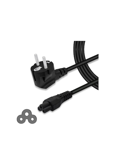Koodmax 50 Adet Laptop Adaptör Güç Elektrik Kablosu Yonca Power Kablo - 1.5 Metre
