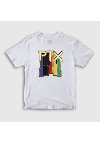 Presmono Unisex Çocuk Vintage Pentatonix T-shirt Beyaz