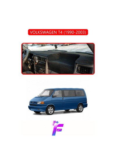 Volkswagen T4 1990-2003 Uyumlu Torpido Örtüsü Yansıma Önleyici Hızlı Ve Kolay Montaj L3 Kırmızı