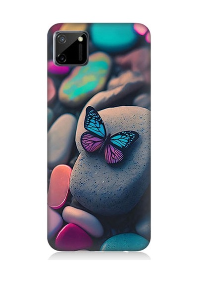Realme C11 Uyumlu Renkli Taş Desenli Silikon Kılıf