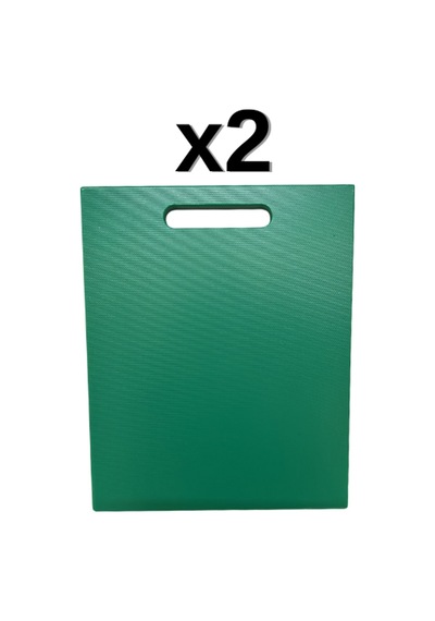 2'li Türkay 32.5x26.5x1 Cm Saplı Polietilen Kesme Tahtası Kesim Levhası Yeşil 1138