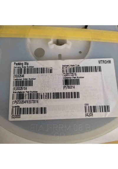 Zc0204fke07301k 301k 0204 Smd Direnç 500 Adet
