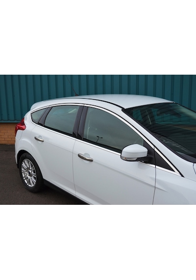 Ford Focus 3 Hb Cam Çıtası Çerçevesi Kromu Nikelajı Komple