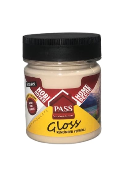 Pass Lack Hobi Boyası Kendinden Vernikli 4006 Bej 120 Cc