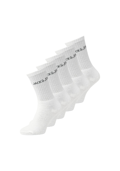 Jack & jones Erkek 5'li Çorap Paketi - Regen - 12266536 White
