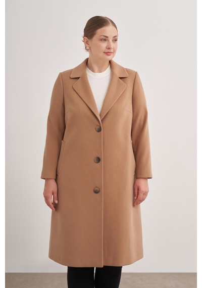 Aker 8585112 Kırlangıç Yaka Kaban Camel Camel