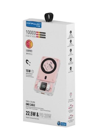 M25w 10.000 Mah 20w Pd Magsafe Powerbank - Mavi Düz Renkli