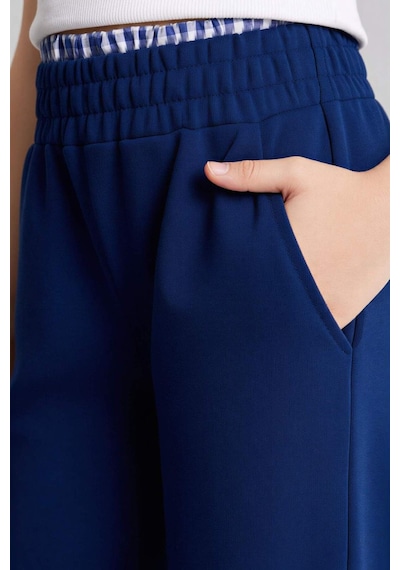 Defacto Wıde Leg Pantolon Kız Çocuk G8653a826smnv30 Lacivert-nv30