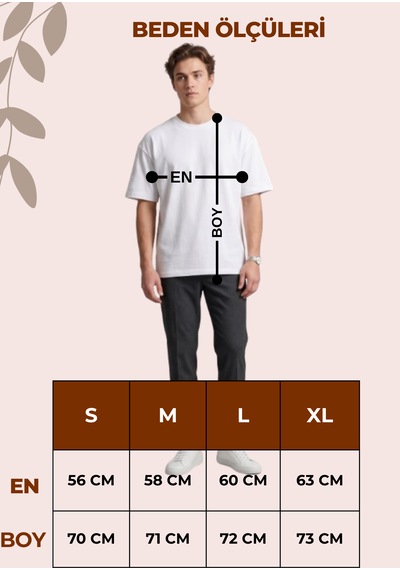 Smalltouch Unisex Oversize Yumuşak Dokulu Basic Bisiklet Yaka Tişört Kahverengi