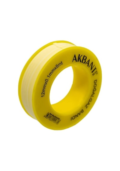 Akbant 505306 Sarı Doğalgaz Teflon Bant (Gazlar Için) 12Mm X 8Mt (553623049)