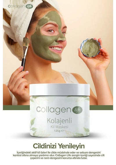 Collagen Life Akne Ve Siyah Nokta Karşıtı Kolajenli Kil Maskesi 125gr